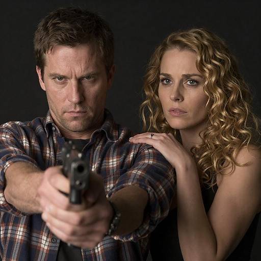 Tense Couple with Gun