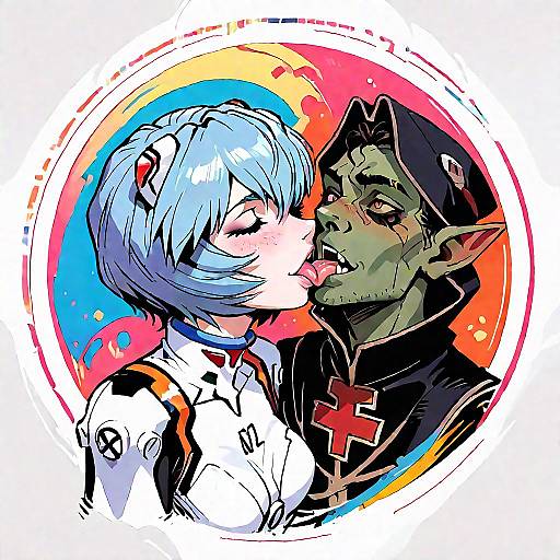 Fantasy Art: Goblin and Rei Ayanami