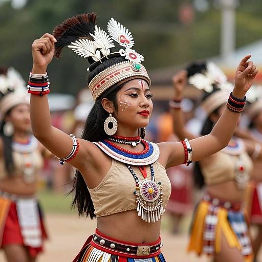 Close-Up Tribal Dance Statue