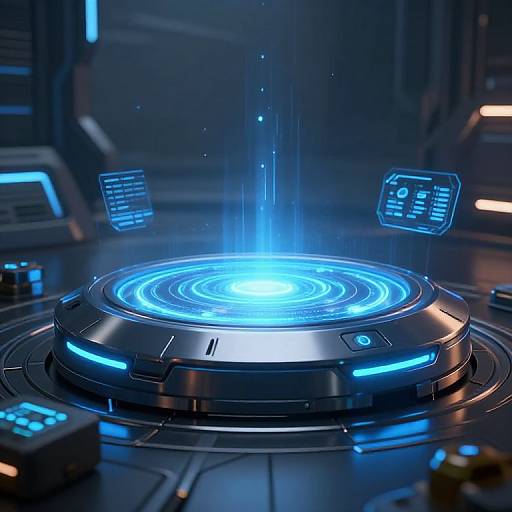 Futuristic Teleportation Pad Scene