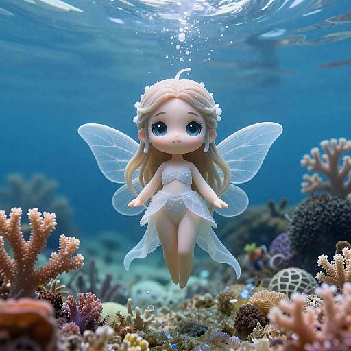 Cute Fantasy Coral Reef Nymph