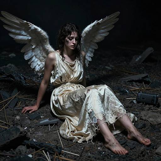 Fallen Angel in Dark Synth Cinematic