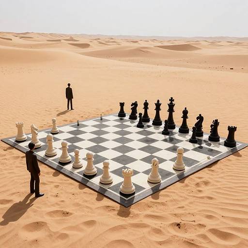 Colossal Chessboard in Desert