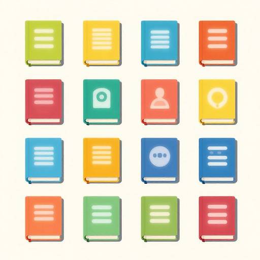 Flat-Design Bright Book Clip Art