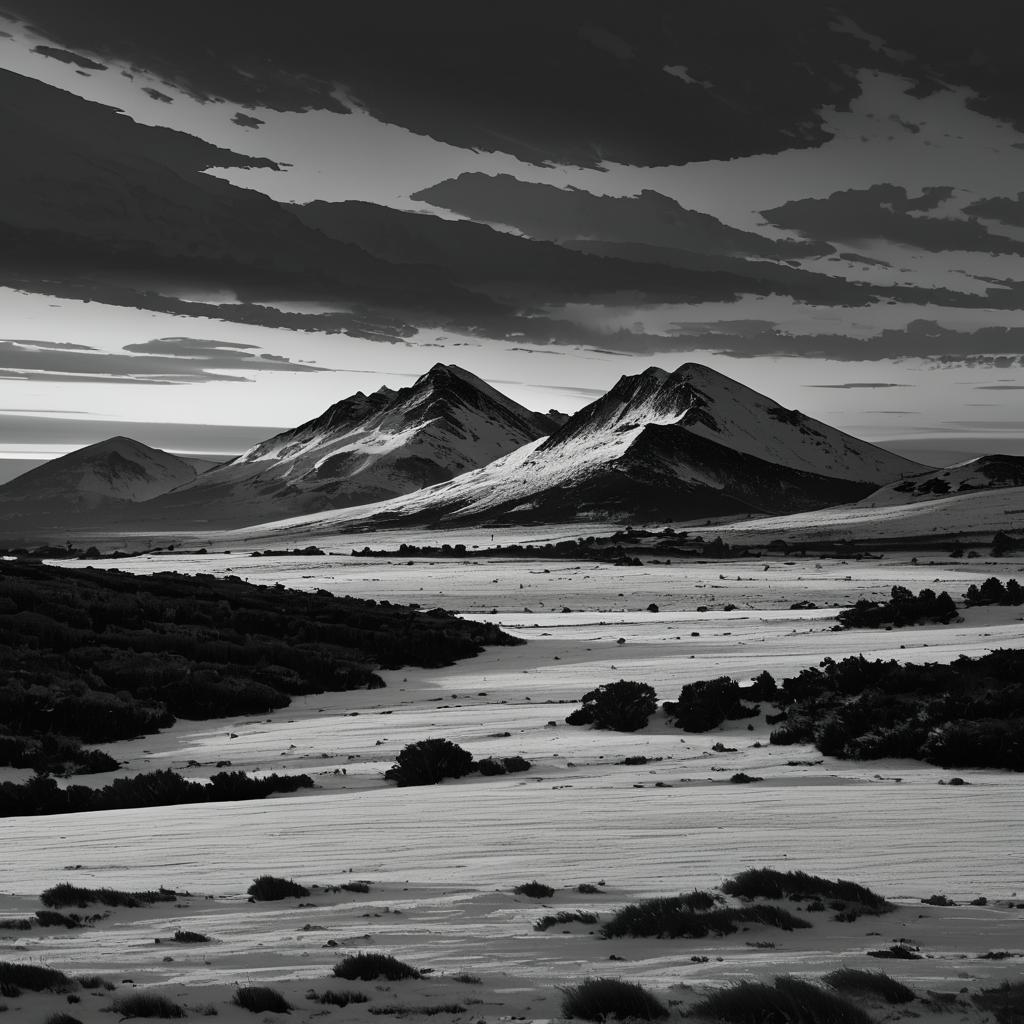 Dramatic Twilight on a Frosted Moor