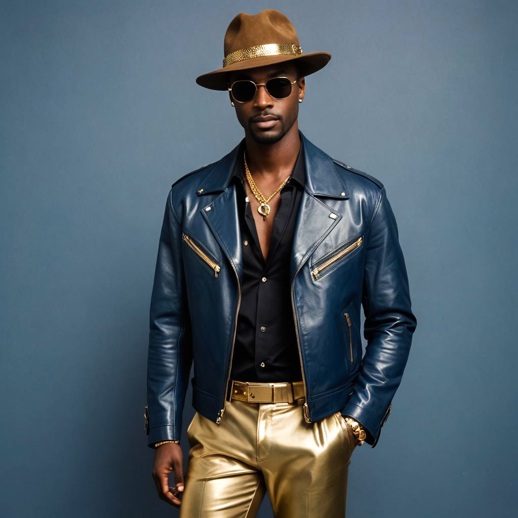 Bold Fashion: Stylish Man in Pimp Outfit