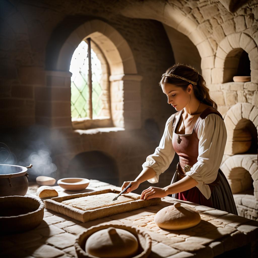 Warrior Princess Baker in Medieval Castle