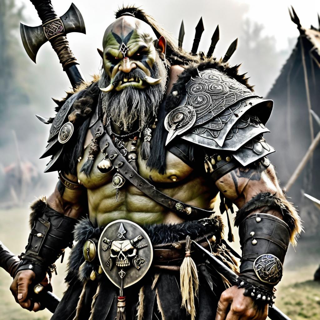 Grizzled Orc Warrior in Battle Camp