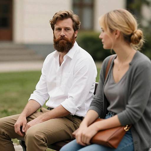 Casual Portrait of a Couple at Park