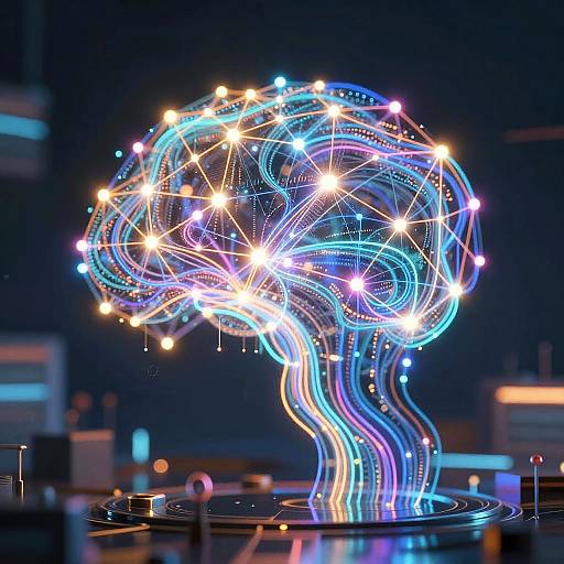 Futuristic Neural Network Visualization