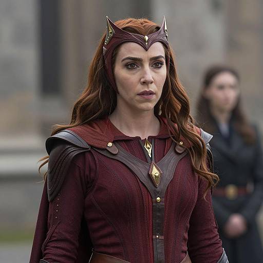 Regal Scarlet Witch in Medieval Fantasy