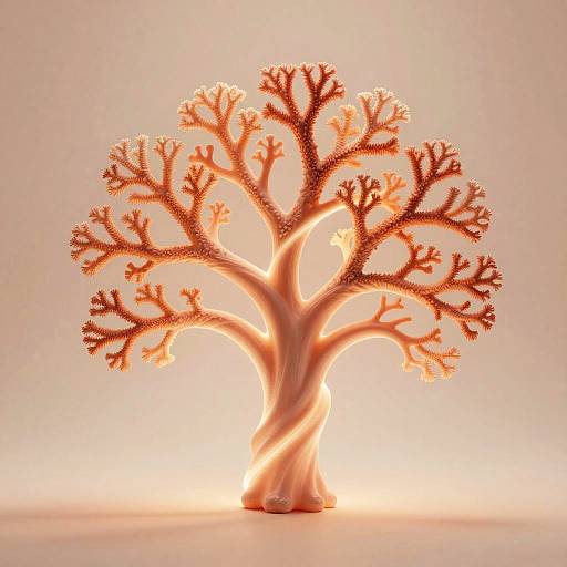 Coral Tree Light Painting Art