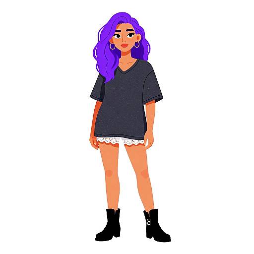 Boho Casual Woman in Studio