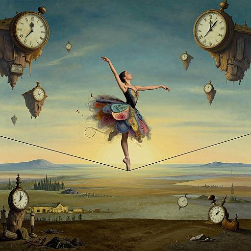 Surreal Ballerina on Endless Wire