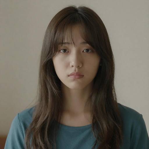 Melancholic Portrait of a Young Woman