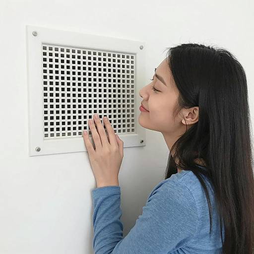 Contemplative Woman Against White Wall
