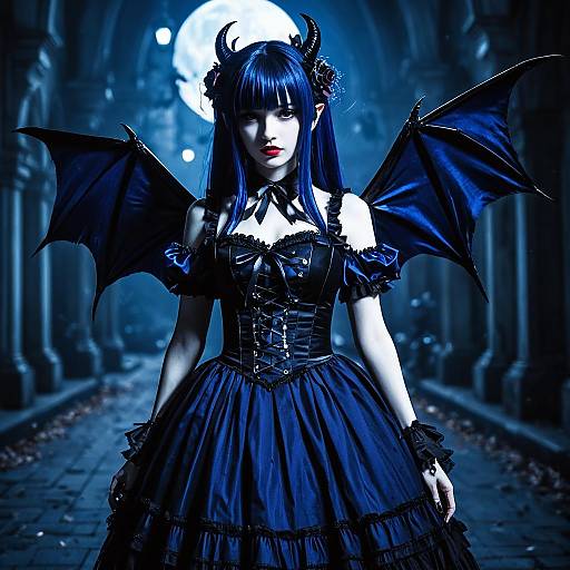 Vampire Fairy in Gothic Lolita Dress