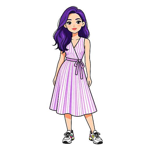 Casual Chic Woman in Striped Dress