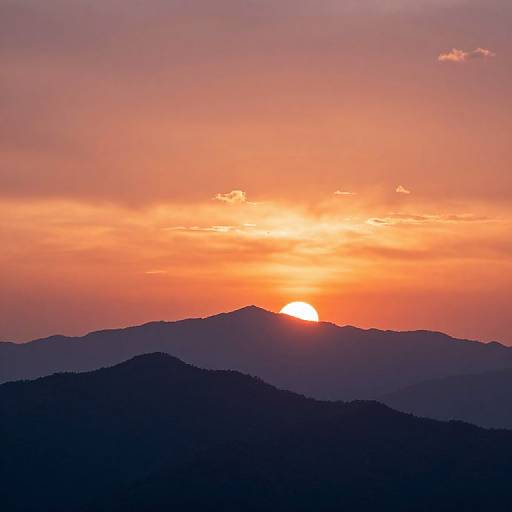 Dramatic Mountain Sunset Landscape
