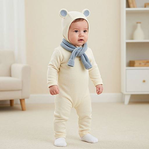 Newborn Fall Outfit with Scarf