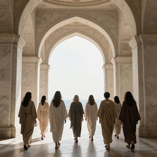 Procession of Souls under Marble Arches