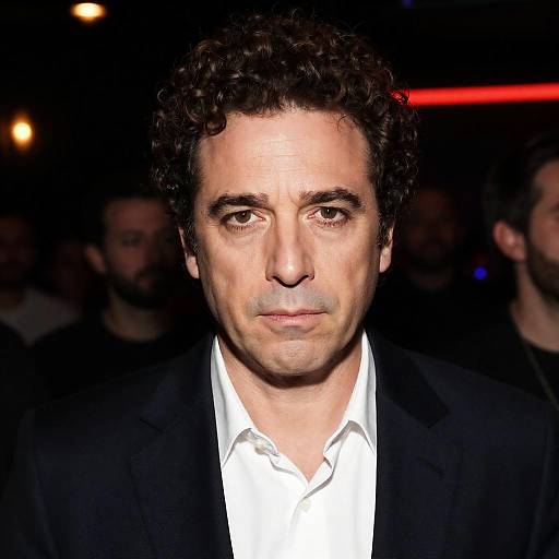 Intense Portrait in a Nightclub Setting