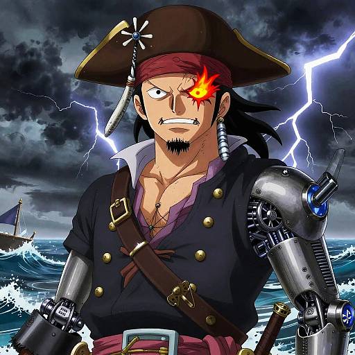 Charismatic Pirate Captain Portrait