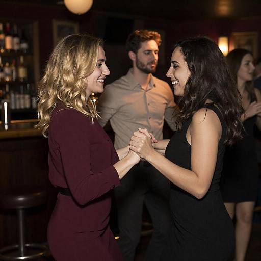 Dimly Lit Bar Dance Moment