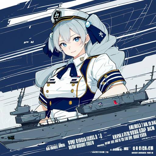 Illustration of Admiral (warship girls r), warship girls r in the style of Yuugen