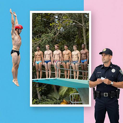 Dynamic Swim Collage with Action Scenes