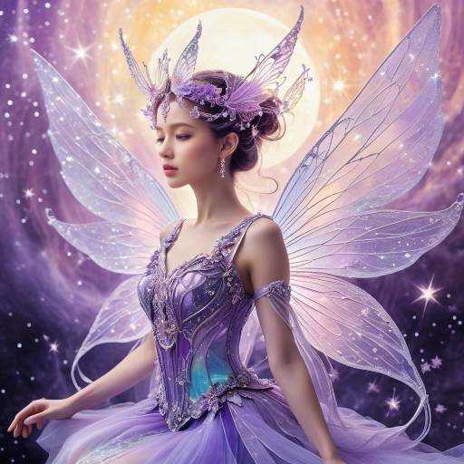 Celestial Pixie in Pastel Dreamscape