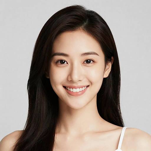 Smiling Woman with Realistic Skin