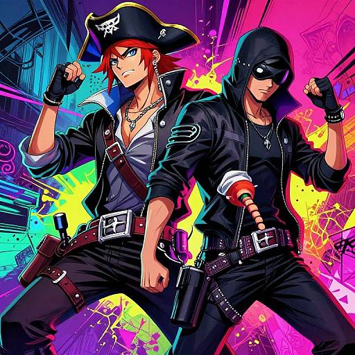 Cyberpunk Pirate and Hacker Manga