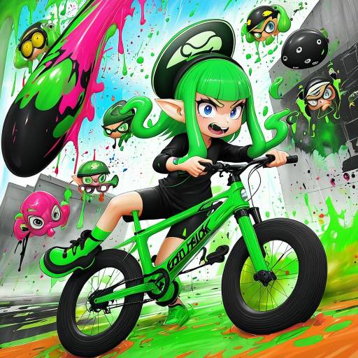 Illustration of Agent 3 (splatoon), splatoon (series) in the style of Ginhaha