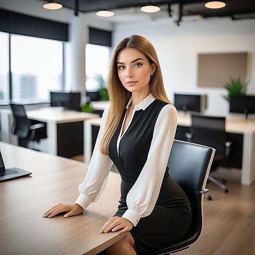 Elegant Office Portrait in Urban Landscape Elegant Office Portrait in Urban Landscape