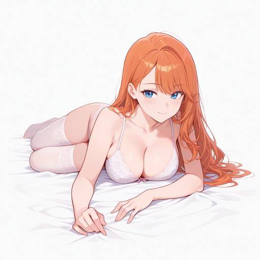Serene Beauty in Lingerie Portrait Serene Beauty in Lingerie Portrait