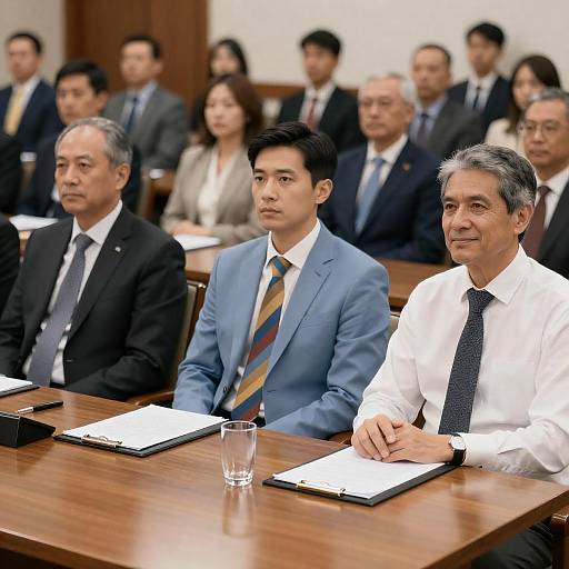 Formal Meeting of Three Businessmen
