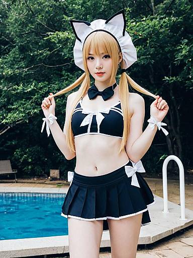 Cosplay photo of abigail williams (swimsuit foreigner) (third ascension) (fate). Costume clothes