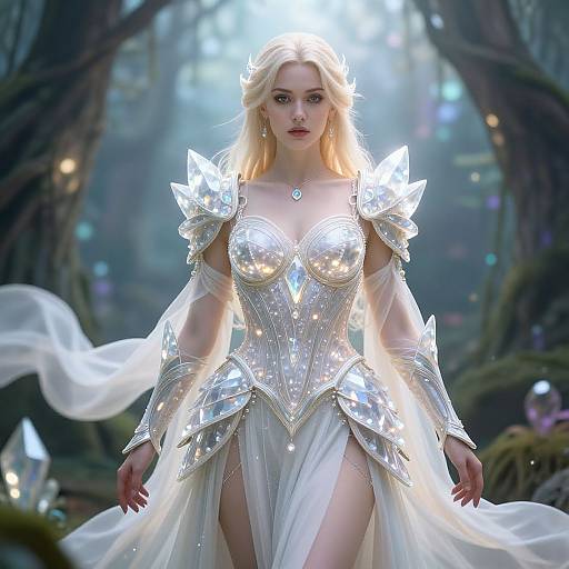 Ethereal Sorceress in Crystal Armor
