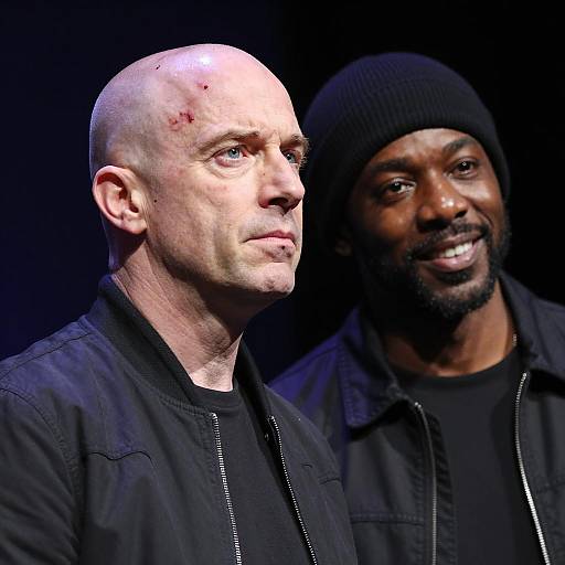 Focused Expressions of Two Men