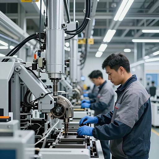 Futuristic Factory Assembly Line Scene