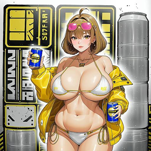 Illustration of Anis (sparkling summer) (nikke), goddess of victory: nikke in the style of Reeh (yukuri130)