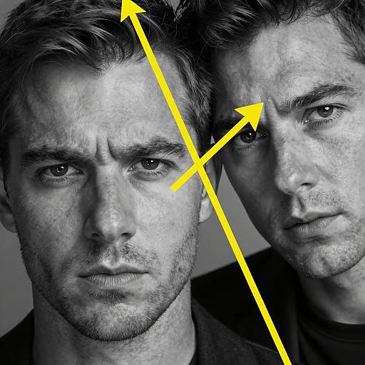 Intense Connection: Black-and-White Portrait