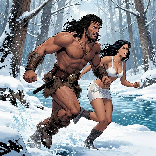 Conan's Icy Forest Chase