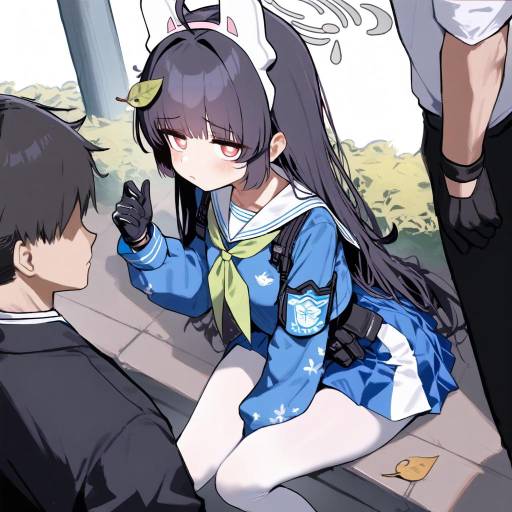 Blue Archive Character with Animal Ears