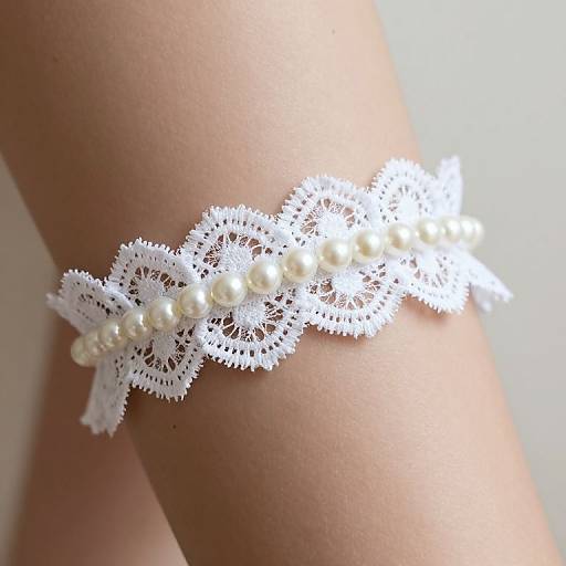 Bohemian Cotton Lace Pearl Garter