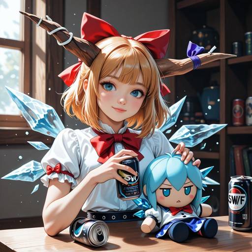 Charming Ibuki Suika with Ice Wings