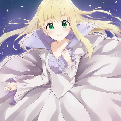 Illustration of Asseylum vers allusia, aldnoah.zero in the style of Racchi.