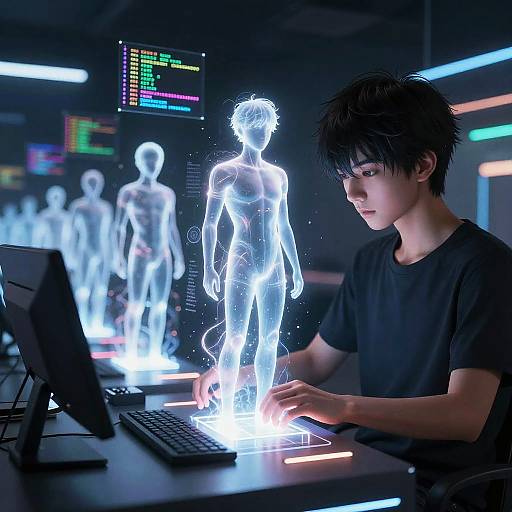 Anime Boy Generator in Sci-Fi Action