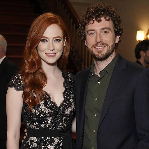Elegant Couple Portrait with Warm Atmosphere
